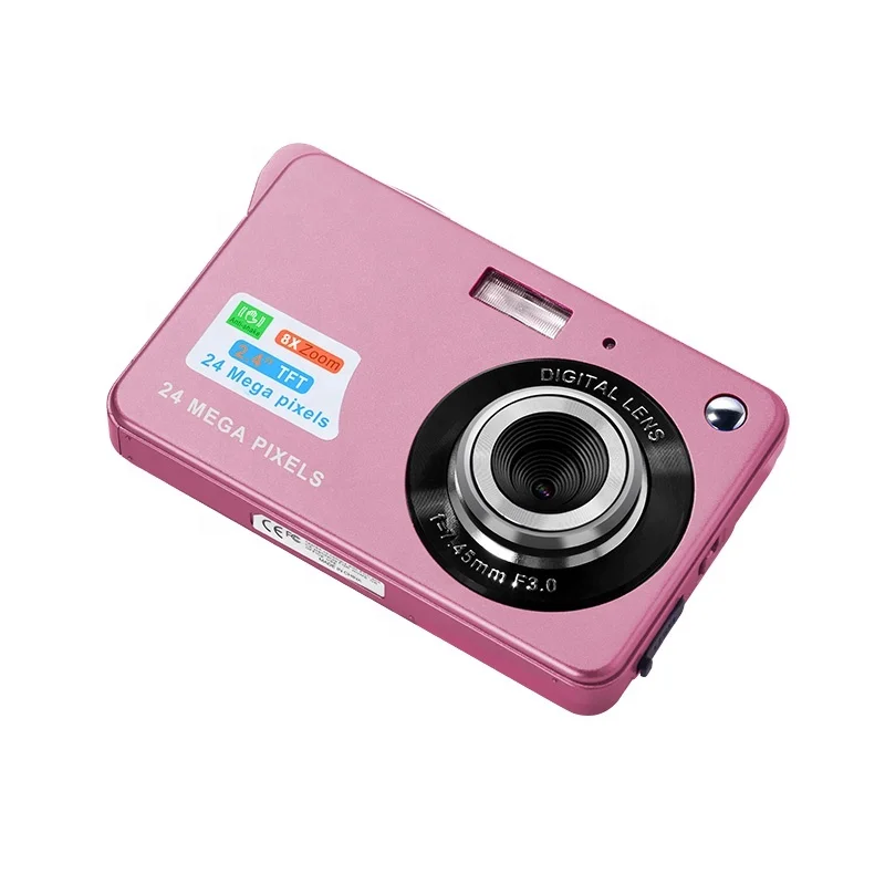 

Amazon hot seller 2.7" screen 24 Megapixels 4K camera photo video compact digital camera made in china, Pink,blue,purple