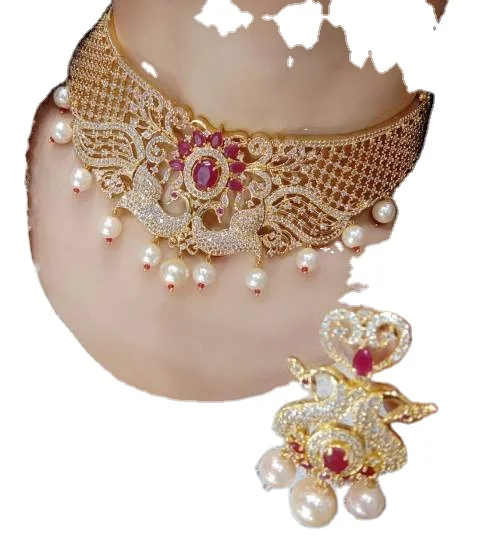 

Wholesale fancy choker indian jewellery jewelry diamond necklace, Picture shows