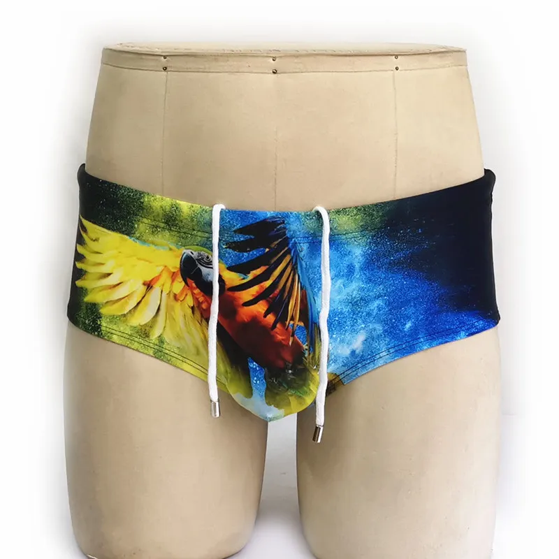 

Custom fashion Contrast color quick dry sexy men european swimwear