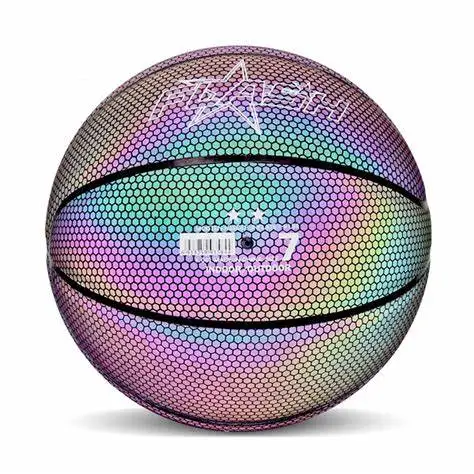 

High quality glow in the dark reflect basketball luminous fluorescent basketball