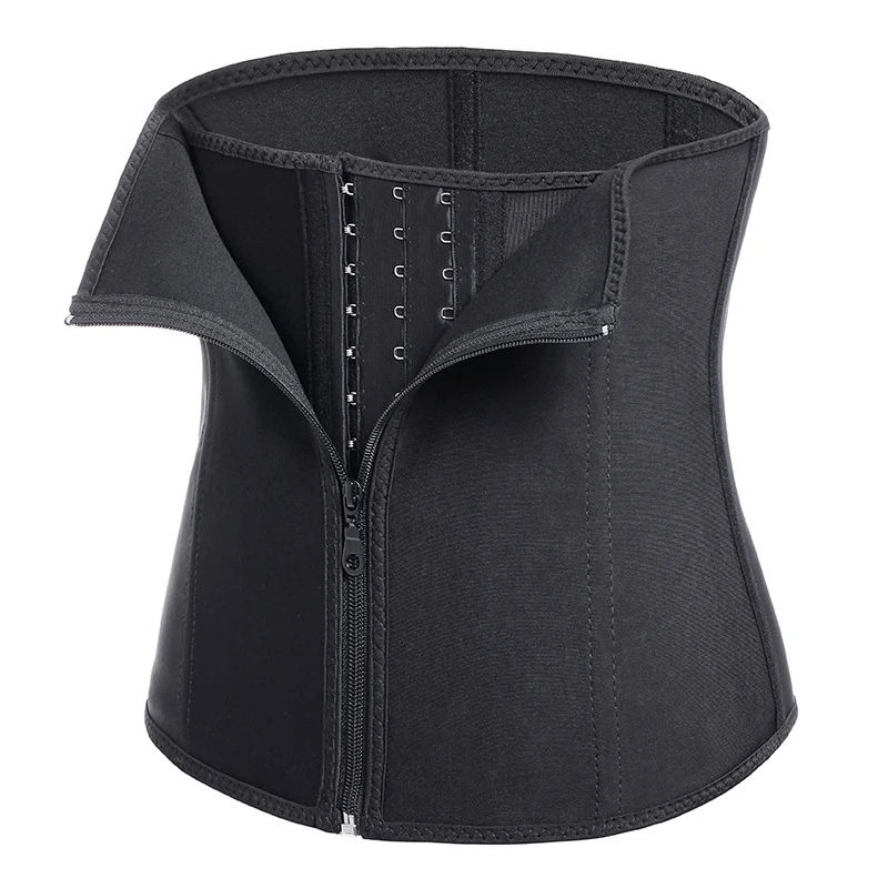 

Wholesale Private Label slimming Plus Size 4 Steel Bone Latex Waist Trainer for Women Shaper, Black