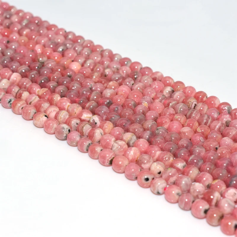 

Trade Insurance  High Quality Natural Argentina Rhodochrosite Loose Beads, Pink