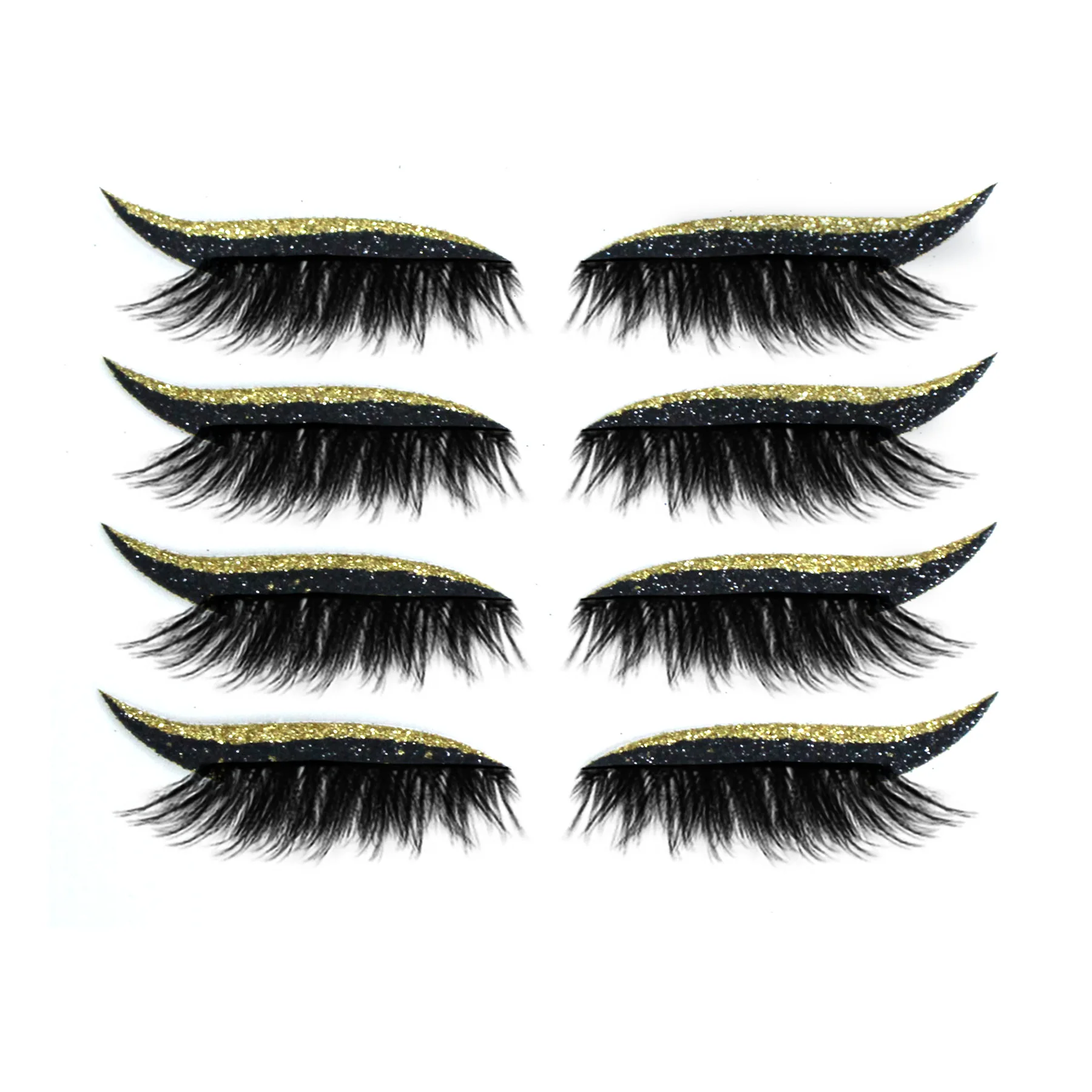 

Repeatable Eyeliner Stickers And Eyelashes 3d With Magnetic Self-adhesive False Eyelashes, As show