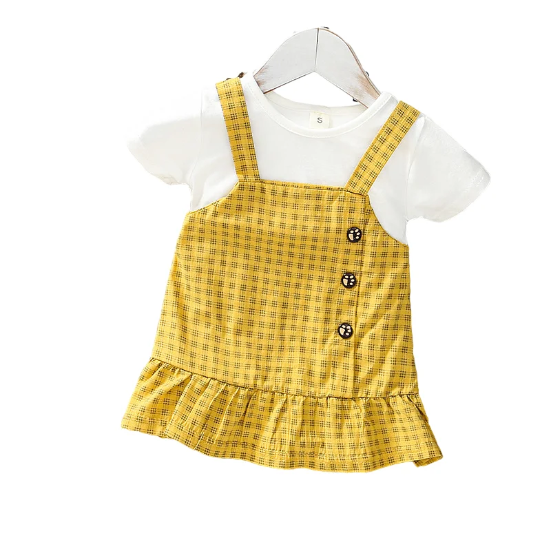 

Factory wholesale Floral A-Line 3-7 Years O-Neck Baby Girls Dresses Summer Kids Clothing