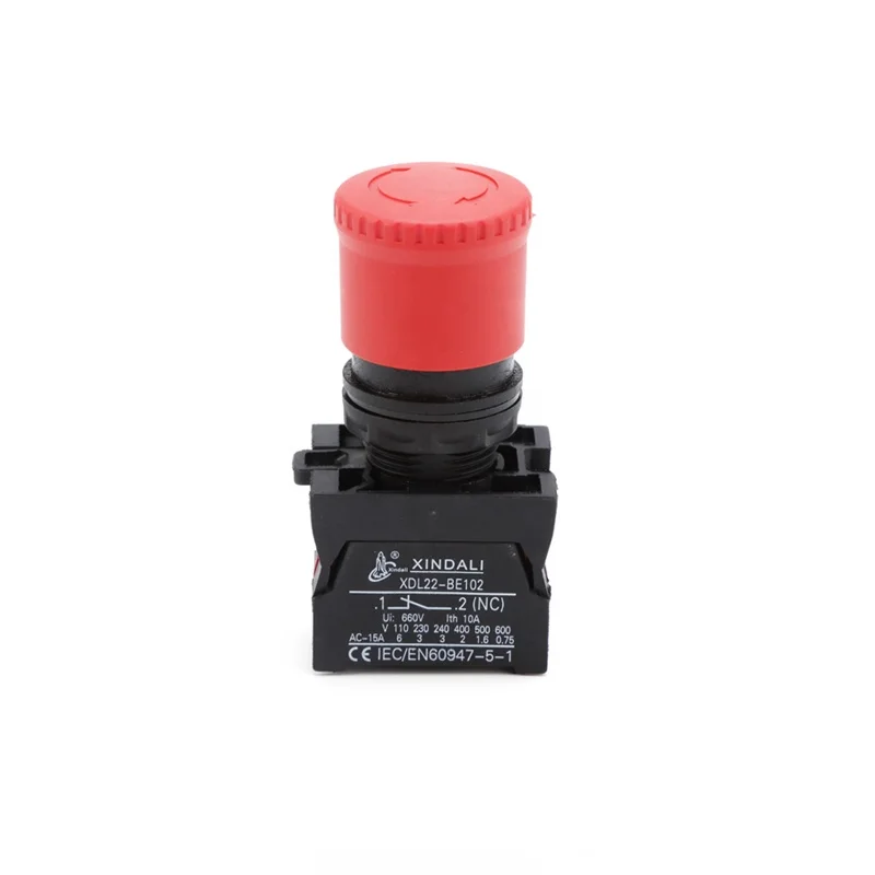 

XDL22-ES442 M22 30mm ip65 red Round emergency stop mushroom push button switch Power Button