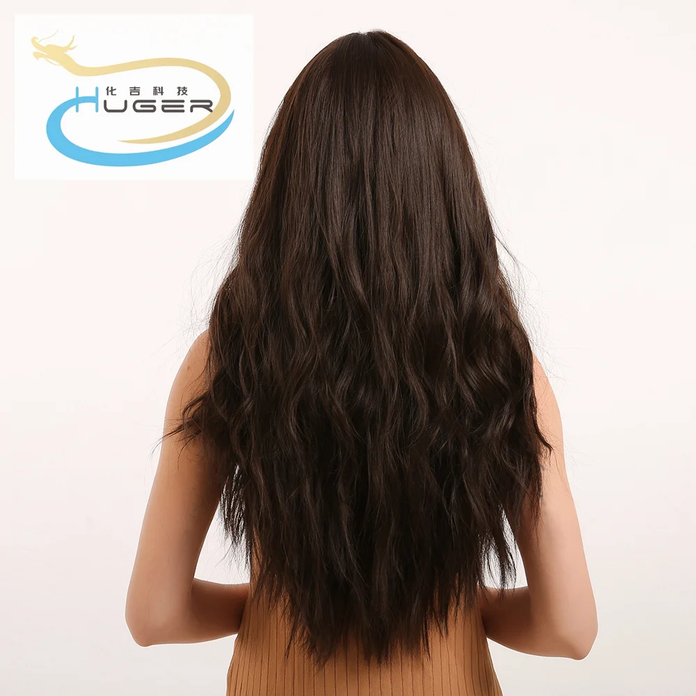 

Headband Synthetic Human Hair Synthetic Wigs Crochet High Temperature Silk Synthetic Wig, Brown wigs