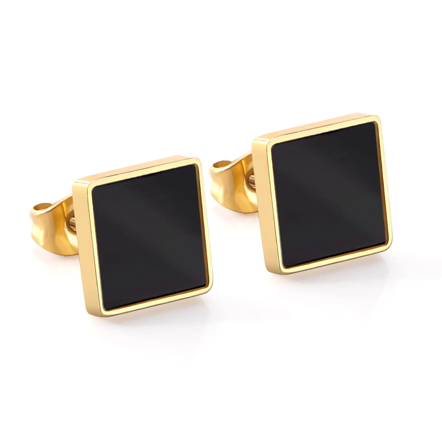 

Stainless Steel Jewelry Earring Type Stud Earring Gold Black Earring Guangzhou Jewelry Supplier