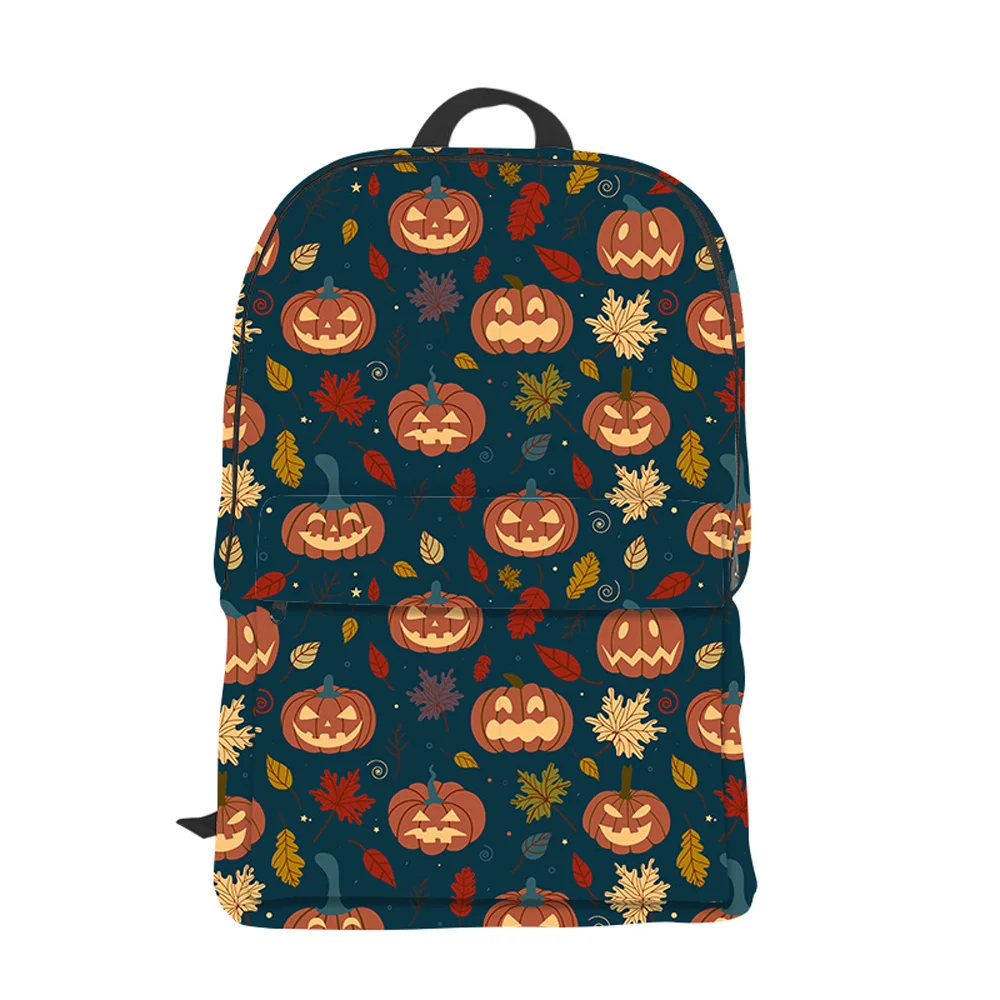 

2021 custom backpack waterproof wholesale Halloween theme promotional kids school bag fashion bags for girls boys student