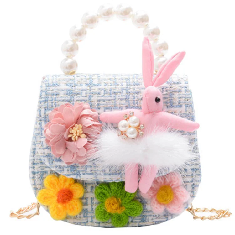 

Christmas gift round bag children cute hand bag pink bow handbags kids with ears, Any color is available