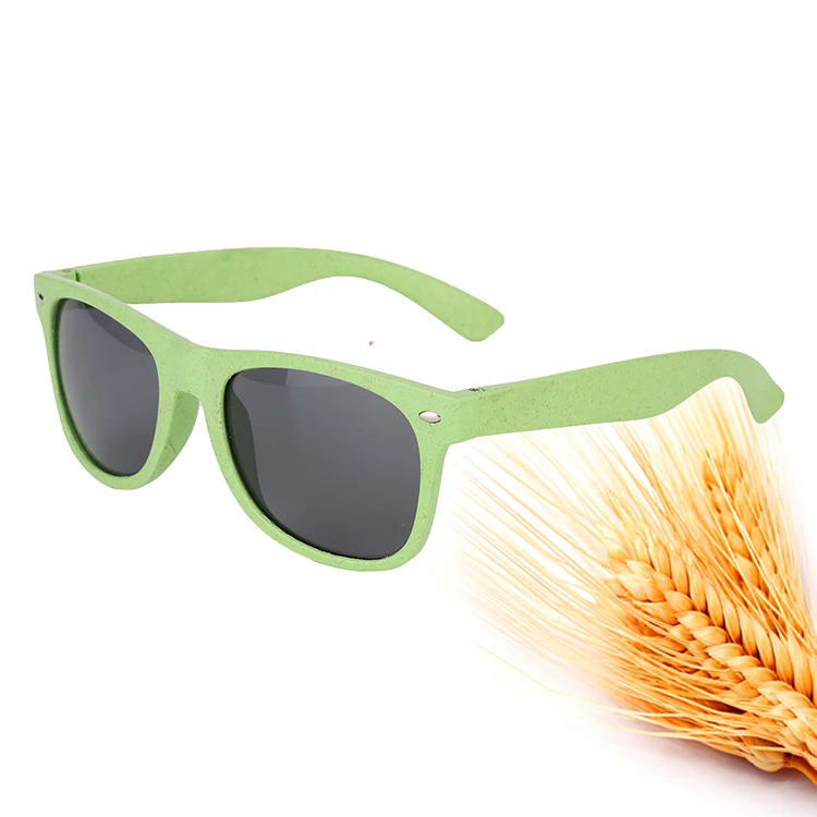 

Wheat Straw fiber Sustentables Eco Friendly Degradable Plastic Sun Glasses Environmental cornstarch Wheat Straw Sunglasses