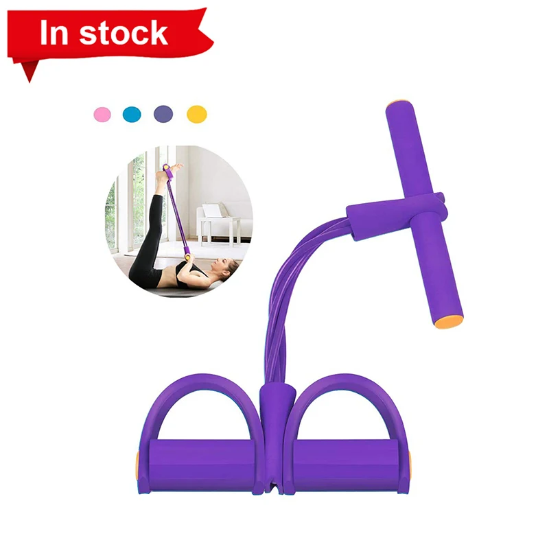 

Hot Sale in Stock Yoga Equipment Home Exercise Elastic Rope Resistance Bands latex resistance bands, Purple/red/yellow/blue/green