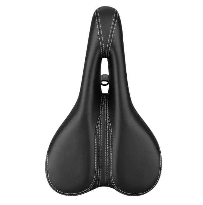 

RTS Cycling Saddle Hollow Cushion Mountain Road Bike Seat Saddles Comfortable PU Leather MTB Seat, As pic shows