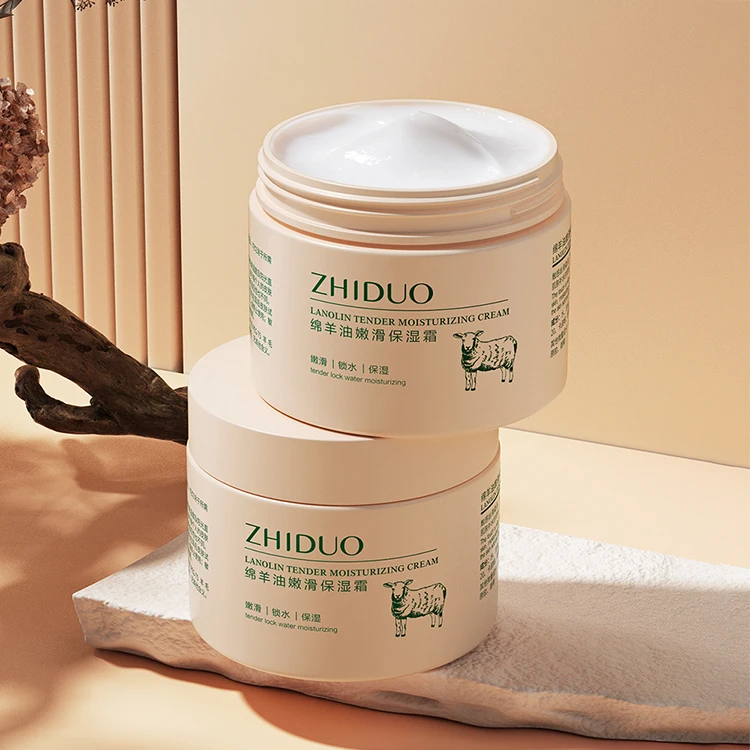 

ZHIDUO OEM ODM Natural Lightweight Nourishing Face Body Skin Care Improve Roughness Deep Moisturize Skin Lanolin Cream, White