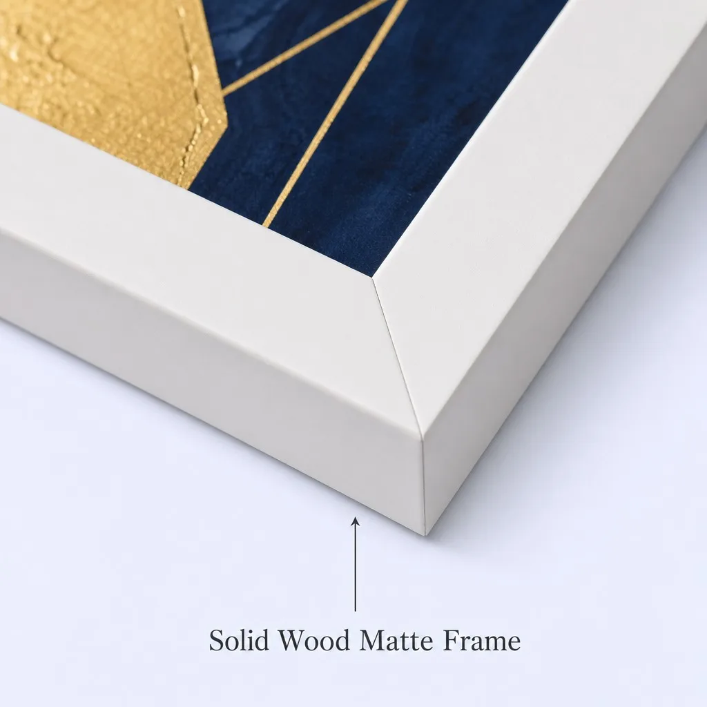 Solid wood matte frame detail