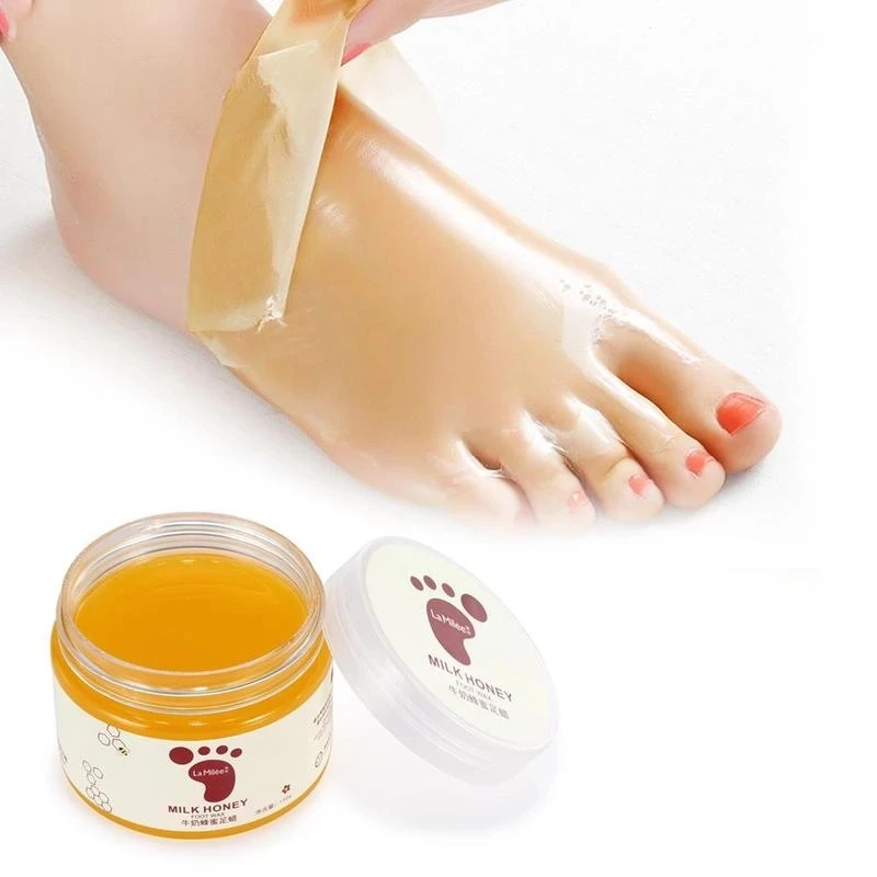 

Honey Milk Foot Wax Feet Mask Moisturizing Hydrating Nourishing Whitening Skin Care Peel Off Dead Skin Exfoliating Anti-dry Mask