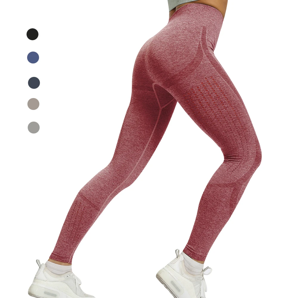 High Waist Tights Seamless leggings Slim Sport Pants Training Fitness Gym Leggings Custom Logo Running Women Solid Yoga Pants