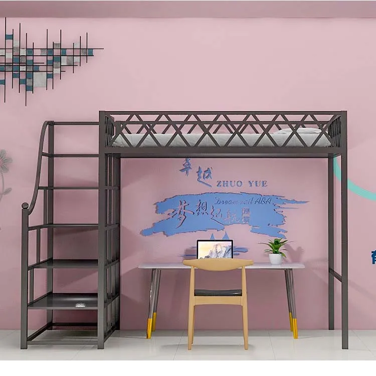 Metal Queen Size Bed Frame Modern King Size Queen Size Loft Bed Adults