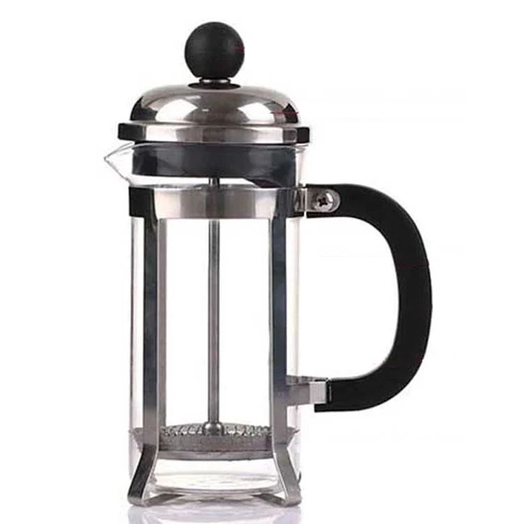 

Food Grade Eco-friendly Hot Sale Pyrex Glass Stainless Steel Coffee And Tea Maker Portable French Press For Home Party