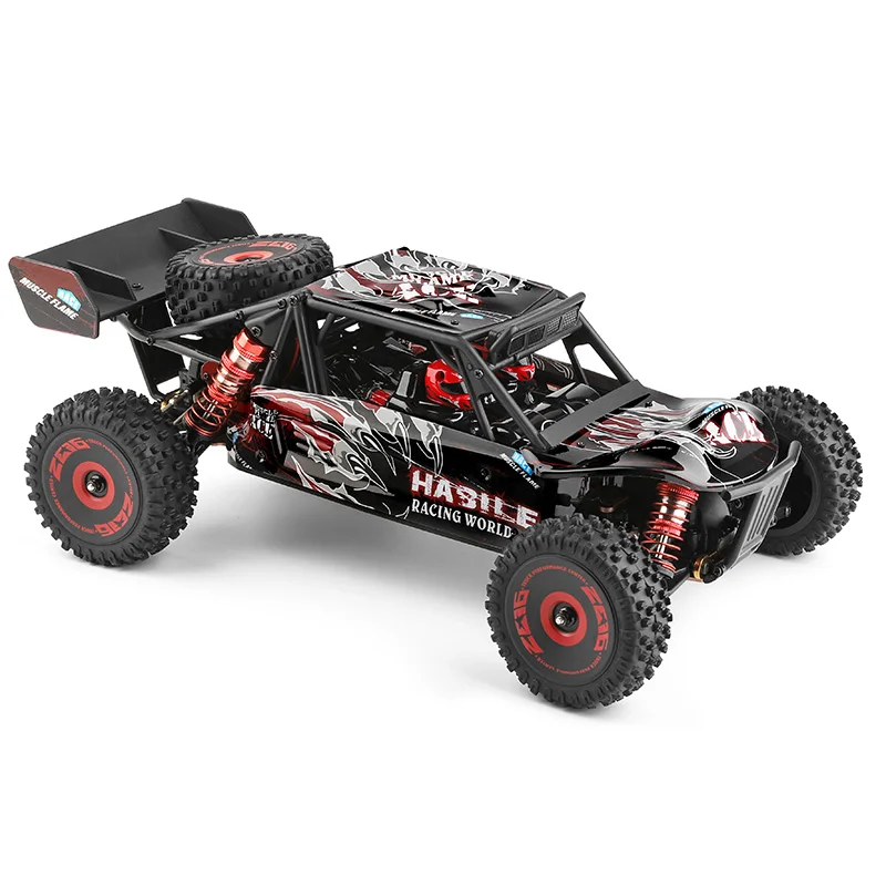 

NEW ARRIVE Wltoys 124016 car 1/12 WD 2.4G RC Car Brushless Desert Truck Off-Road High Speed 75km/h Metal Chassis 100m Remote, Black