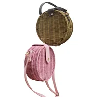 

fashion hand woven beach basket rattan crossbody bag women