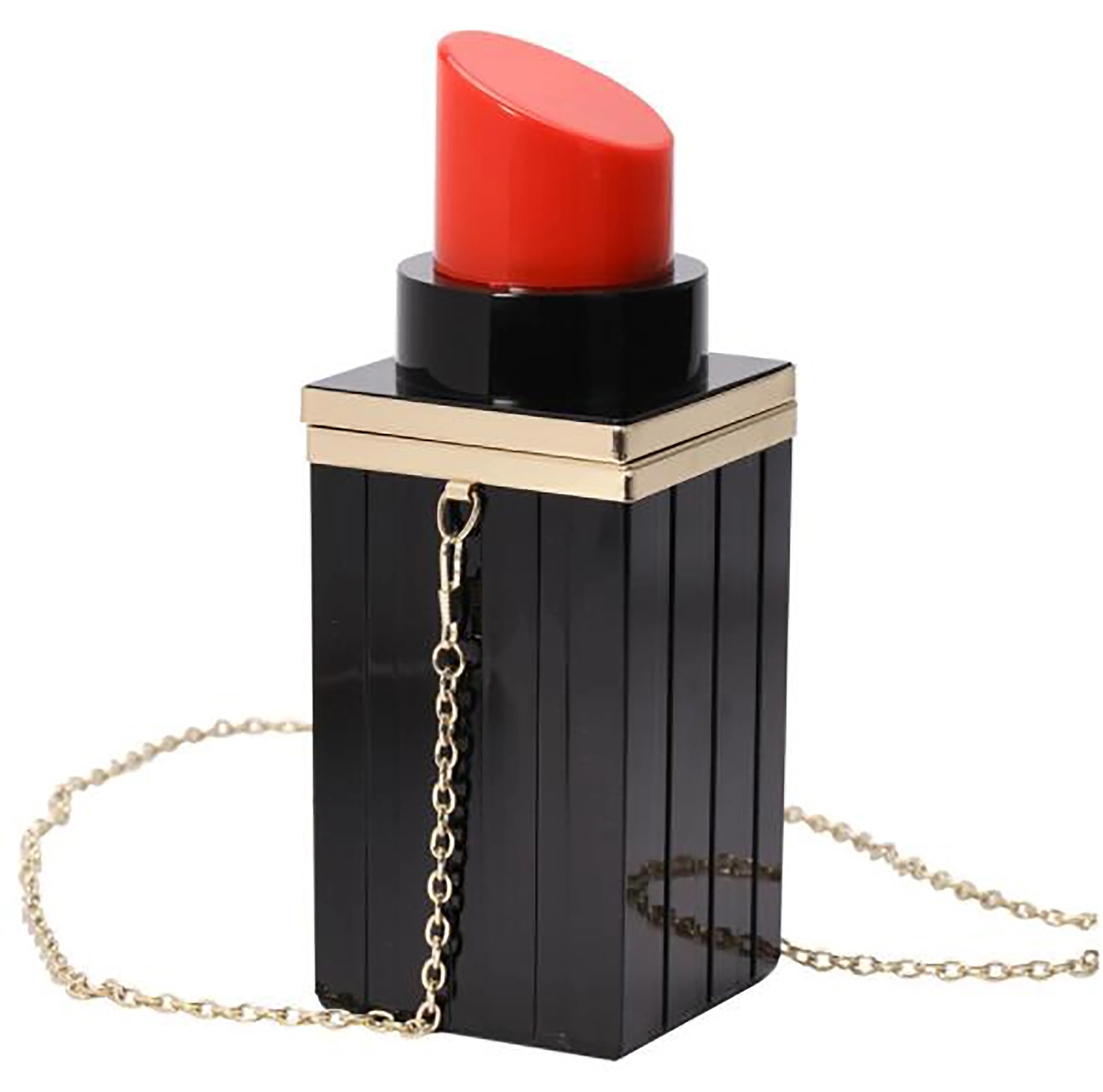 

Lipstick Shape Acrylic Party Women Shoulder Crossbody Lady Clutch Lip Evening Bags Purses