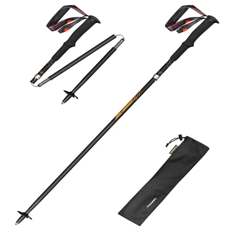 

New cross country 99% carbon fiber ultra light folding walking stick trekking pole