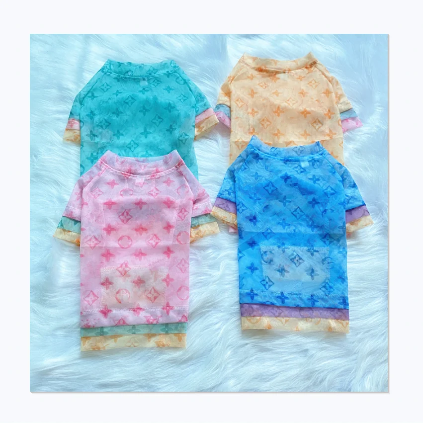 

Fashion Net yarn three color Pet T-shirt dog tshirt pet summer, As photo show