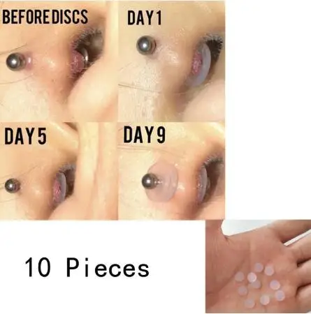 

100 Pieces Silicone Piercing Healing Discs Flexible Anti Hyperplasia Saucer Ear Nose Soft Gasket Tragus Anti Invagination