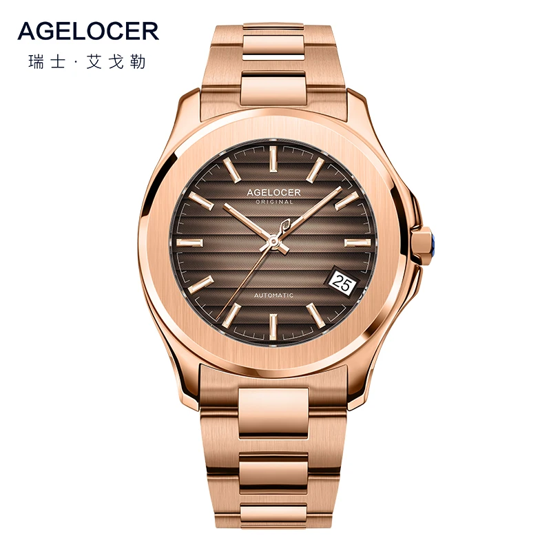 

Agelocer 6303D9 Trendy Custom Logo 5ATM Waterproof Diver Mechanical Wristwatches Automatic Men Watch