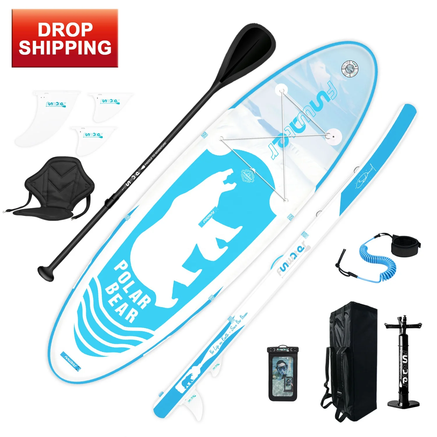 

FUNWATER Dropshipping sup sup paddle surfboard paddleboard inflatable paddle board paddleboarding