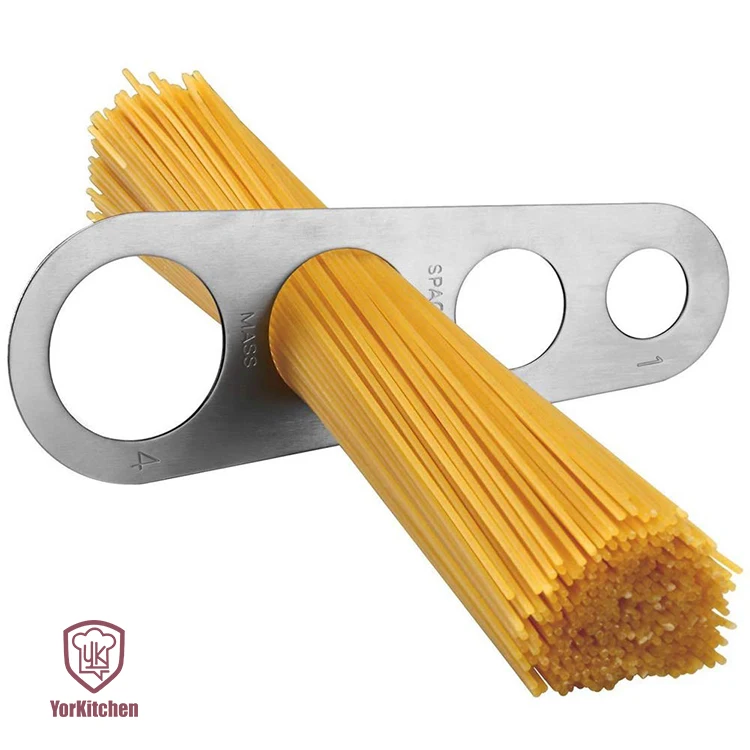 

Pasta Measure Tool Stainless Steel Pasta Spaghetti Measurer Measuring Ruler Stick with 4 Serving Portion Kitchen