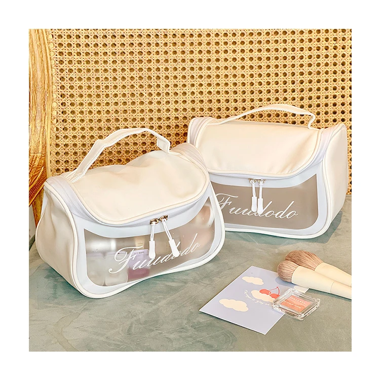 

2022 large capacity waterproof makeup bag portable women travel cosmetics storage bag transparent cosmetic bag, Customized color