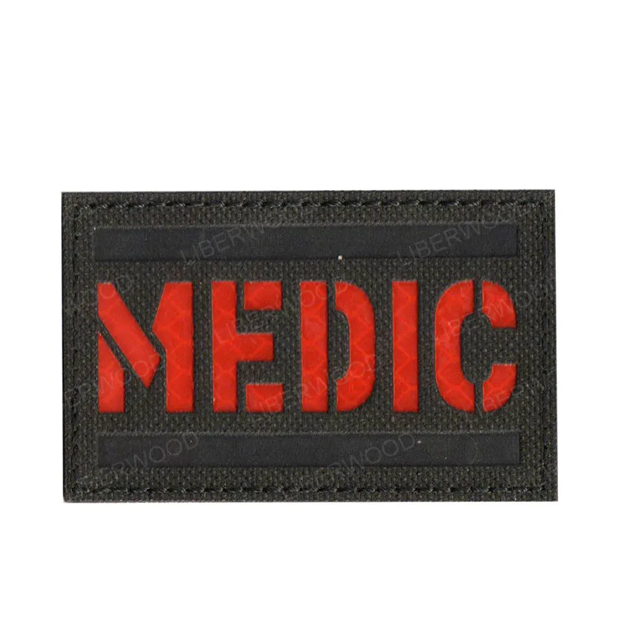 

IR Multicam Infrared MED Medical MEDIC Patch RESCUE EMS EMT Cross Star of Life Emergency Tactical Patch Armband Badge