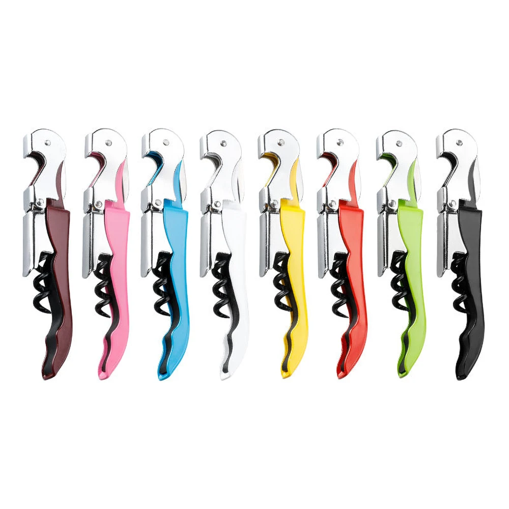 

8 Colors Stainless Steel Cork Screw Corkscrew Multifunction Wine Cap Opener Beer Cap Bottle Opener Kitchen Bar Tools Accessories, Colorful