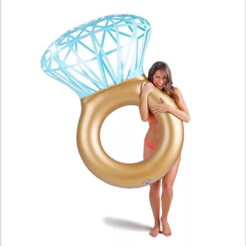 

2020 new arrivals Swimming Inflatable Diamond Ring Pool Float Engagement Ring Bachelorette Swimming Tube Stagette