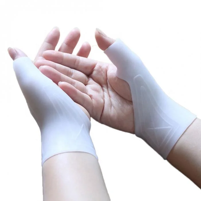 

TY Silicone Gel Therapy Wrist Thumb Support Arthritis Pressure Corrector Carpal Tendonitis Protection, White