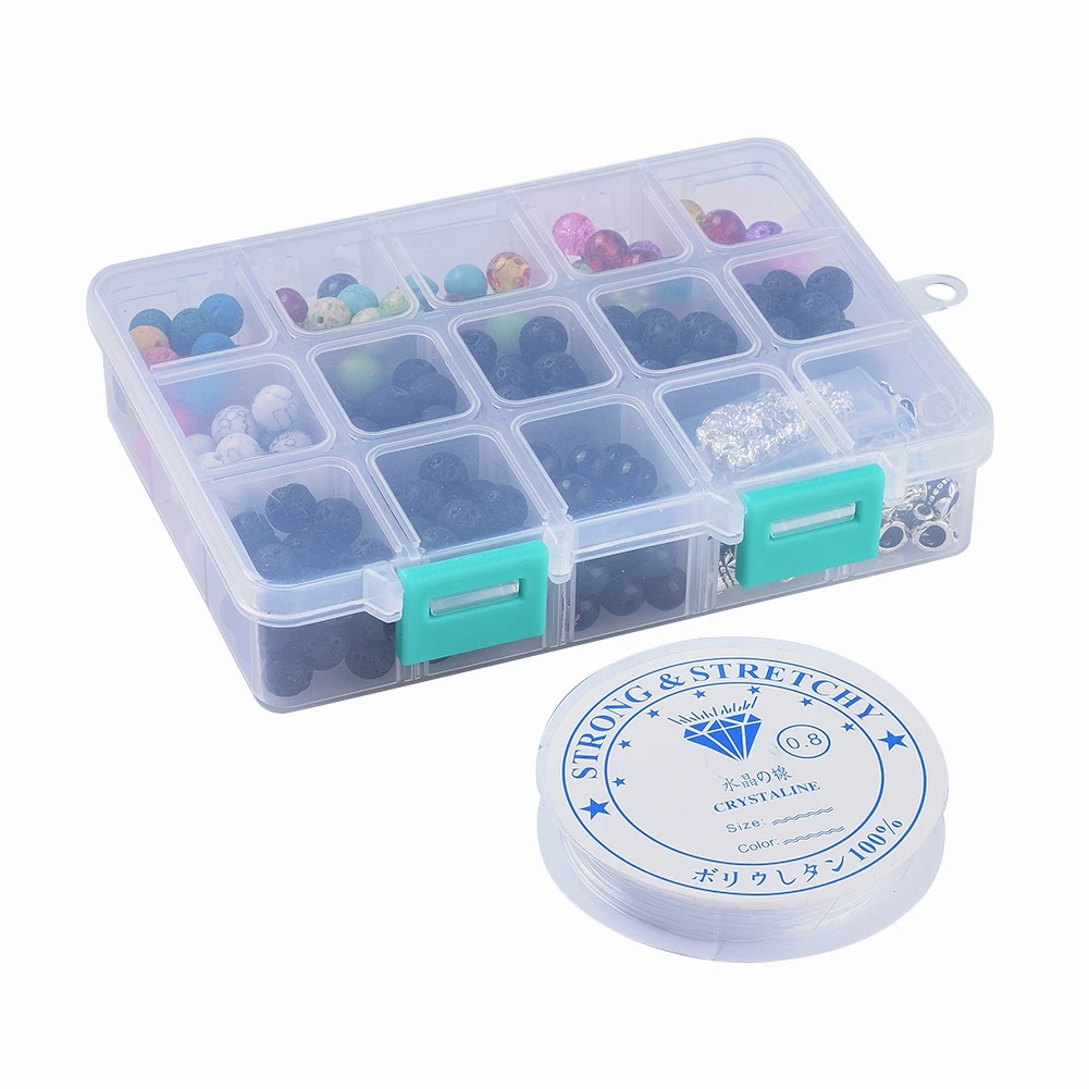 

PandaHall Glass and Gemstone Bead DIY Jewelry Bracelets Making Kit, Mixed color