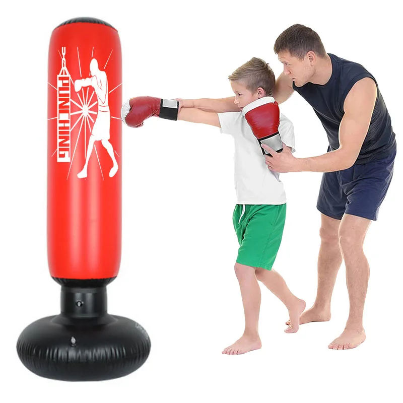 

durable indoor sport pvc inflatable standing punching bags standing kick boxing kicking bag, Custom color