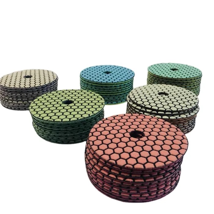 

Factory Direct Sell 5 inch Honeycomb Diamond Dry Polishing Handpads