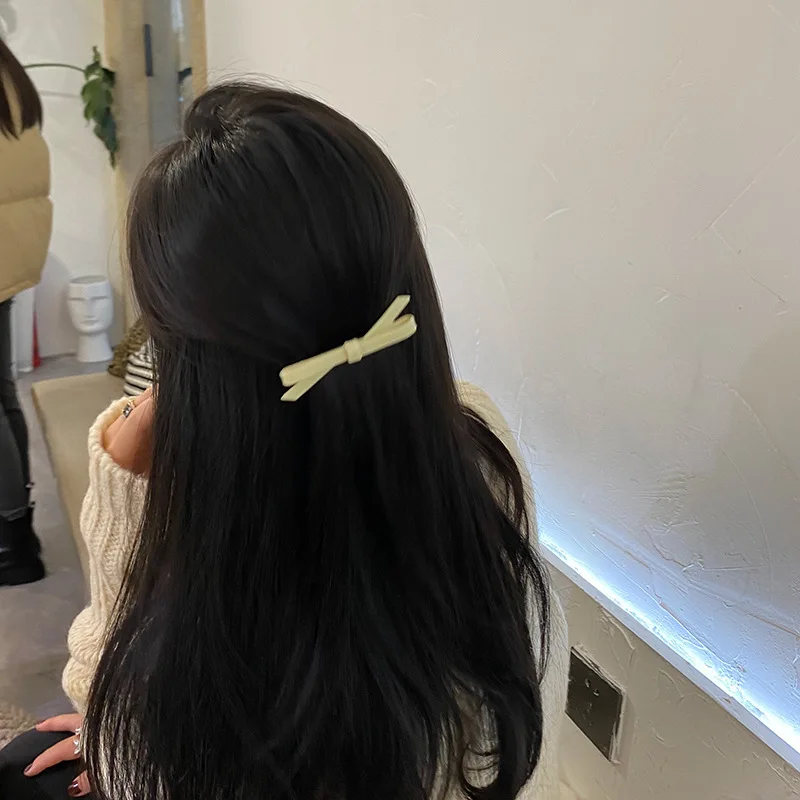 

JUHU New Design Korean Retro Leopard Cross Bow Hairpin Simple Fashion Style Acrylic Hair Clip Jewelry For Women Wholesale, Colorful