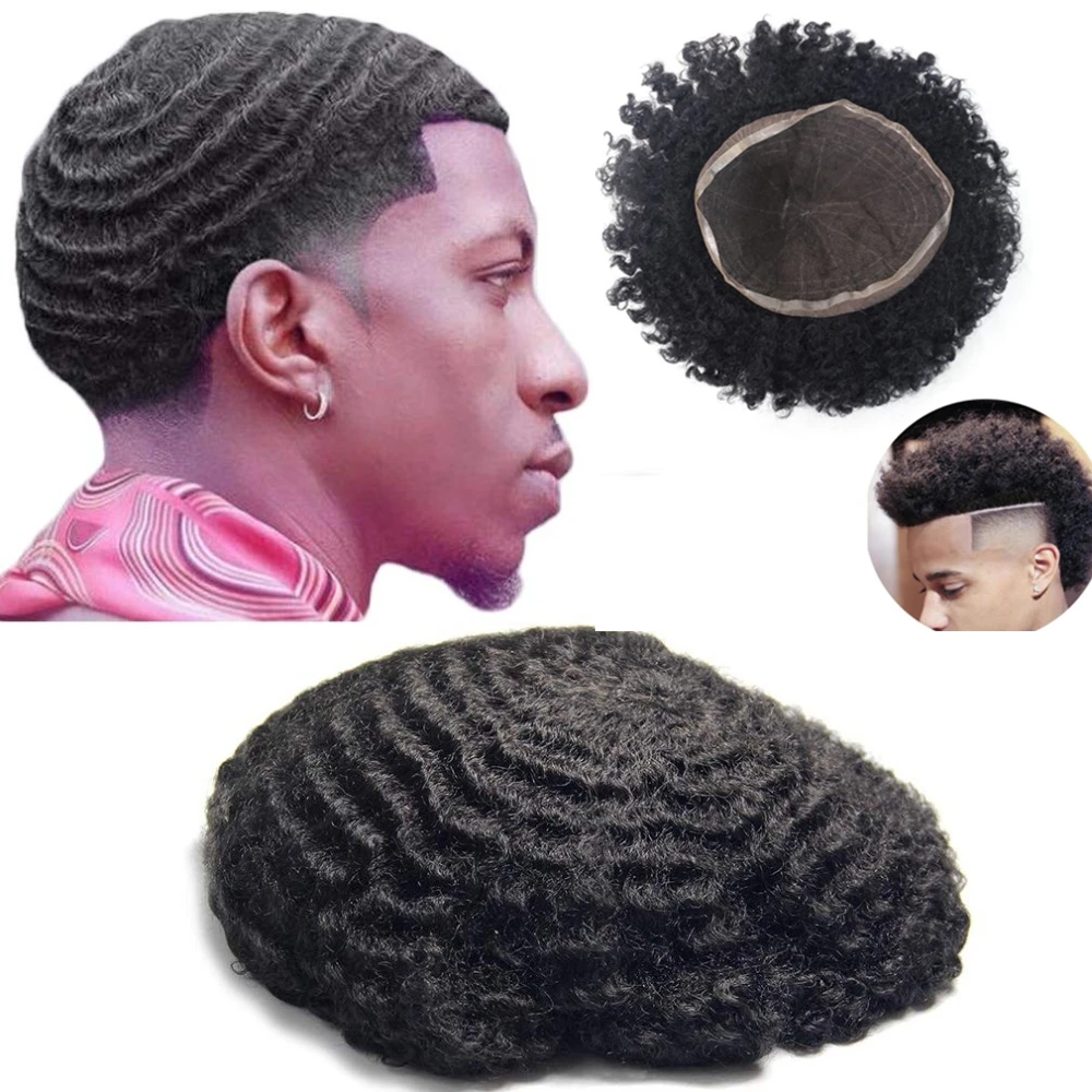 

indian african Factory wholesale virgin brazilian cuticle aligned human hair full lace afro kinky curly men toupee for black men