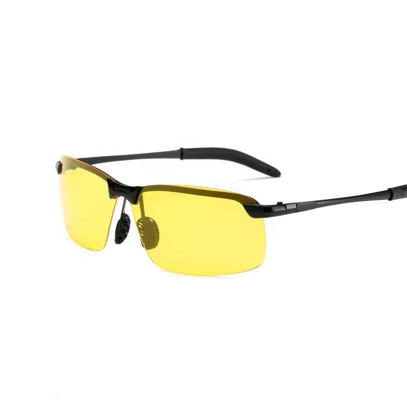 

2021 Polarized Yellow Lens Glasses Day And Custom Night Vision Sunglasses for Driving, Yellow/ gray