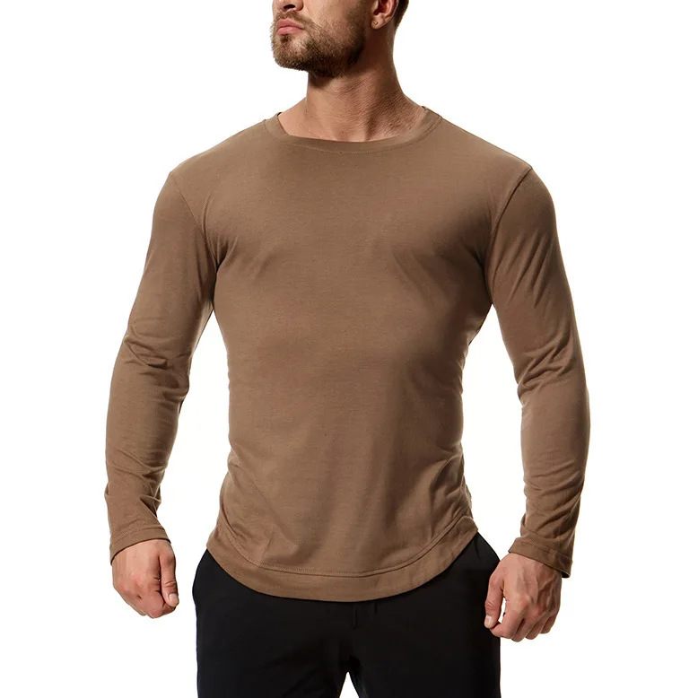 

Wholesale Athletic Bamboo Clothing Men Basic T Shirts Long Sleeve Men T Shirt