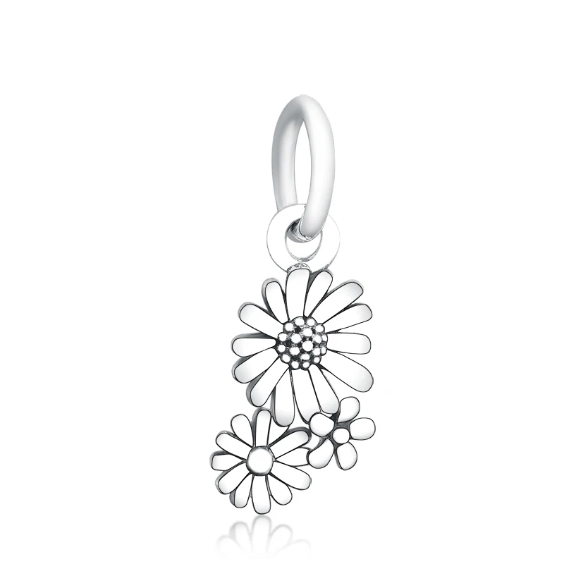 

Fine Jewelry Pendant 925 Sterling Silver Beads Daisy Flower Bouquet Dangle Charms For Pandora Jewelry Making Berloque