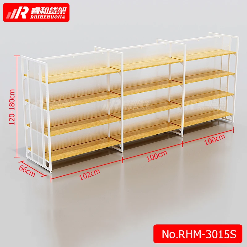Factory Almond Wholesale In Wood Shelves Supermarket Store Display