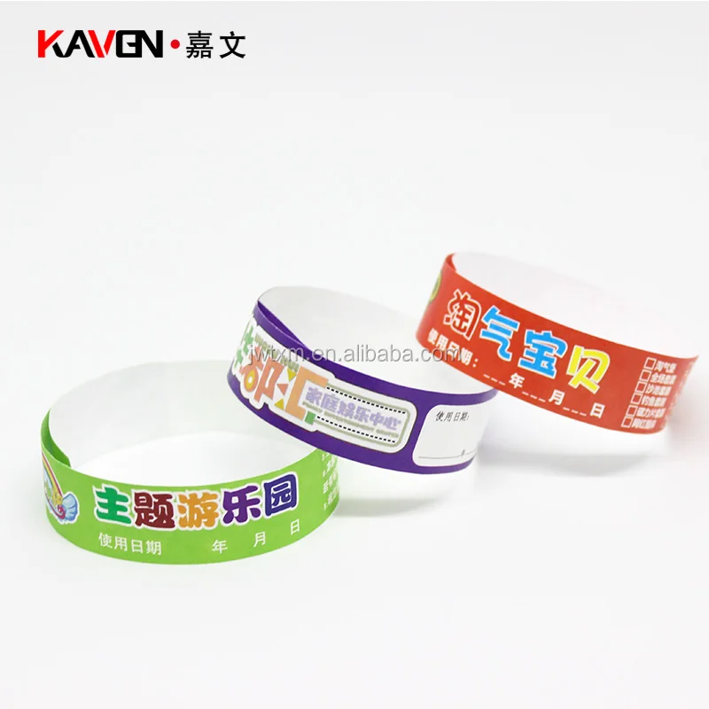Disposable Wristband With Logo Entertainment Bracelet With Bar Ticket Tyvek  Paper Material Sale - Buy Wristbands Events,Paper Wristbands,Tyvek  Wristbands Product on 