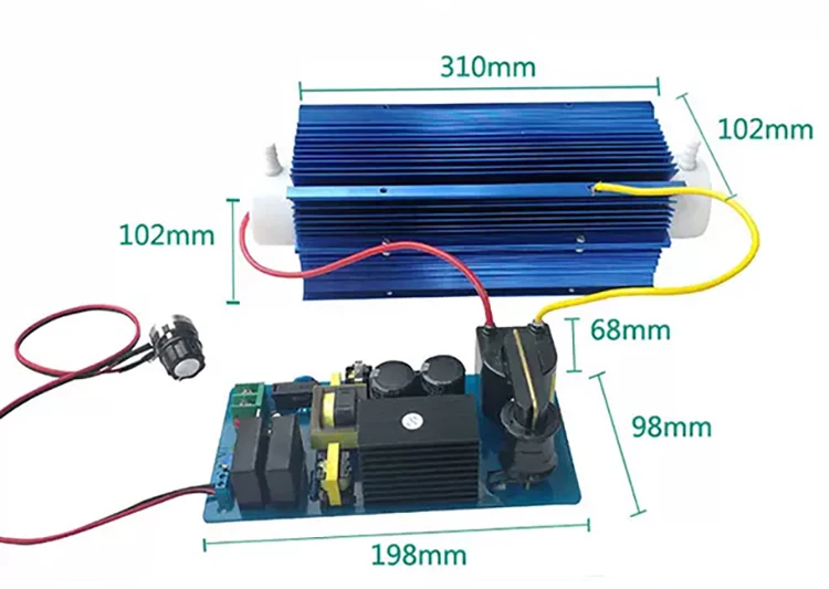 High quality 20g/h ozone generator cell kit quartz tube power accessories parts