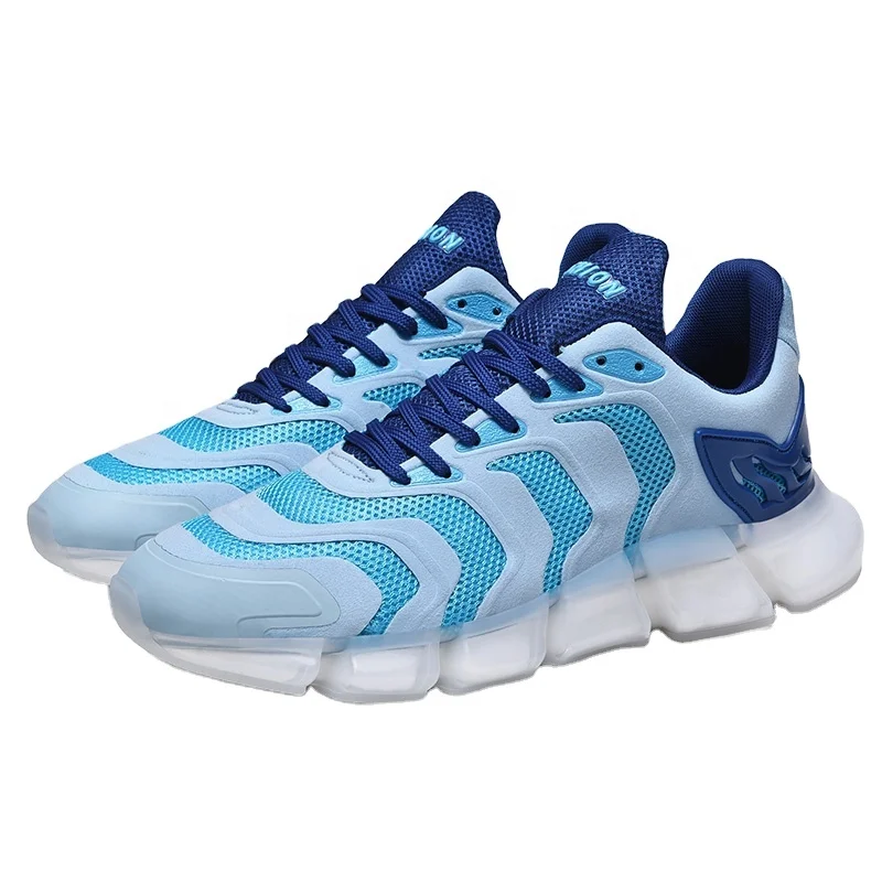 

High quality rubber sole mesh breathable shock absorption running shoes sports shoes, Black