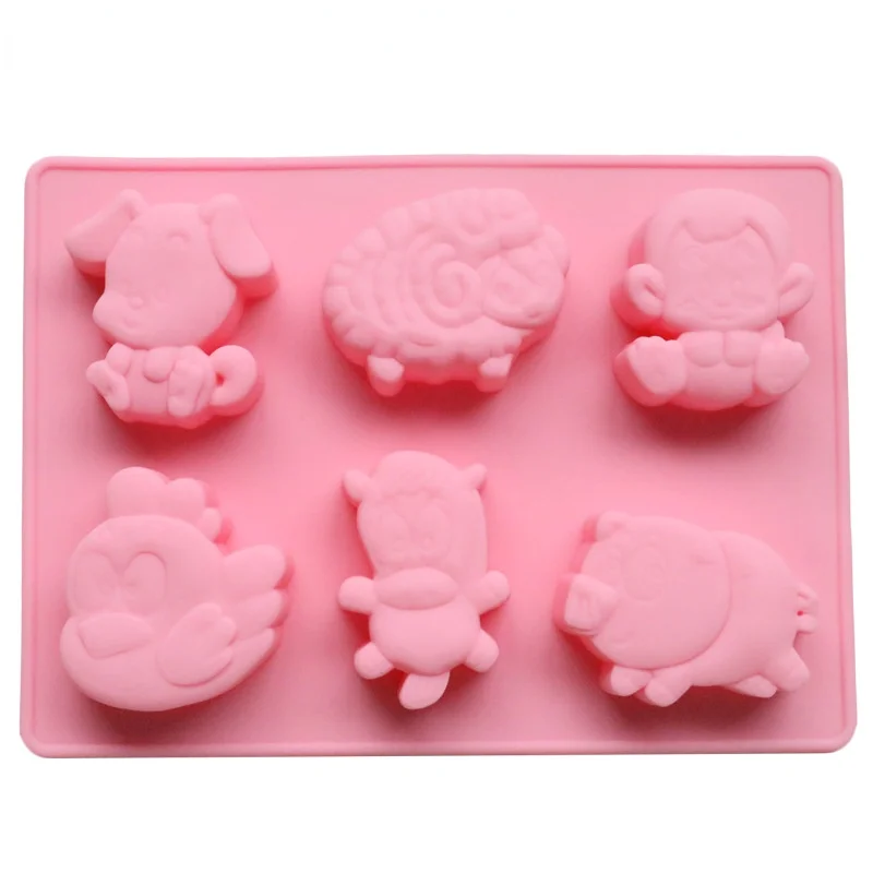 

12 Chinese Zodiac Mold Silicone Cake Mold Zodiac Handmade Soap Jelly Pudding Soap Mold Chocolate Mold Making Craft Tools