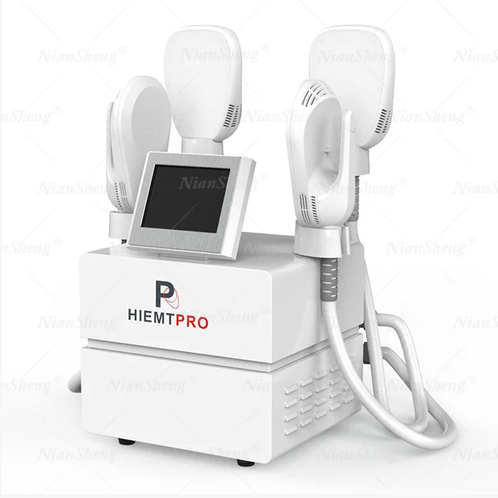 

Free Shipping 2021 New Hiemt EMS Body Slimming 4 Handles Build Muscle Burn Fat EMS Muscle Simulator Machine 4 Handle